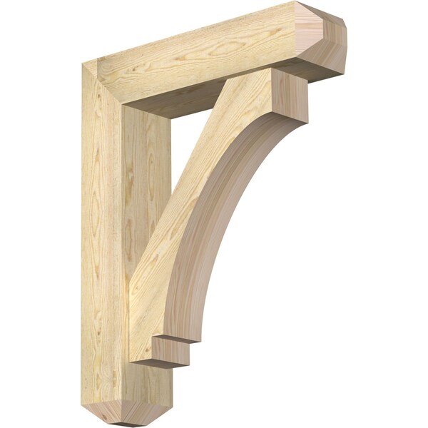 Ekena Millwork Imperial Craftsman Rough Sawn Bracket w/ Offset Brace, Douglas Fir, 8"W x 32"D x 40"H BKT0806X32X40IMP04RDF - main